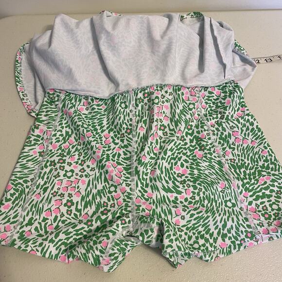 New Fabletics Women S Active Skirt Skort Jersey Flounce Skirt WhiteGreen Floral - Picture 5 of 6